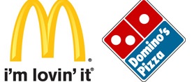Mcdonalds dominos rival meals