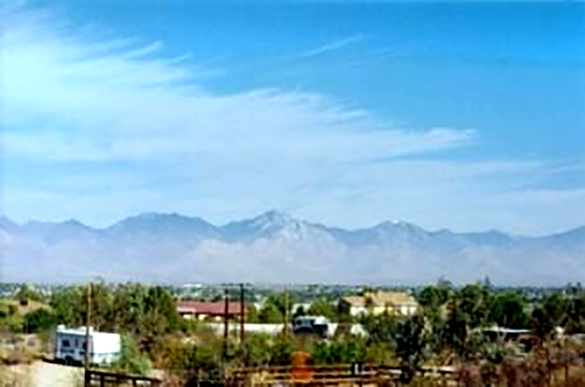 The witness and his wife took a roadside break in 1992 in Ridgecrest, CA, when multiple UFOs moved toward their location. Pictured: Ridgecrest, CA. (Credit: Google)